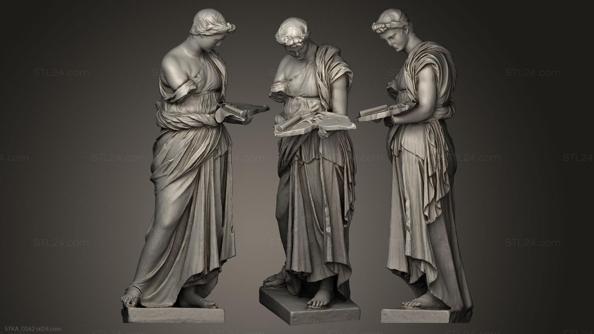 Статуи античные и исторические (Девушка из Анцио, STKA_0262) 3D модель для ЧПУ станка